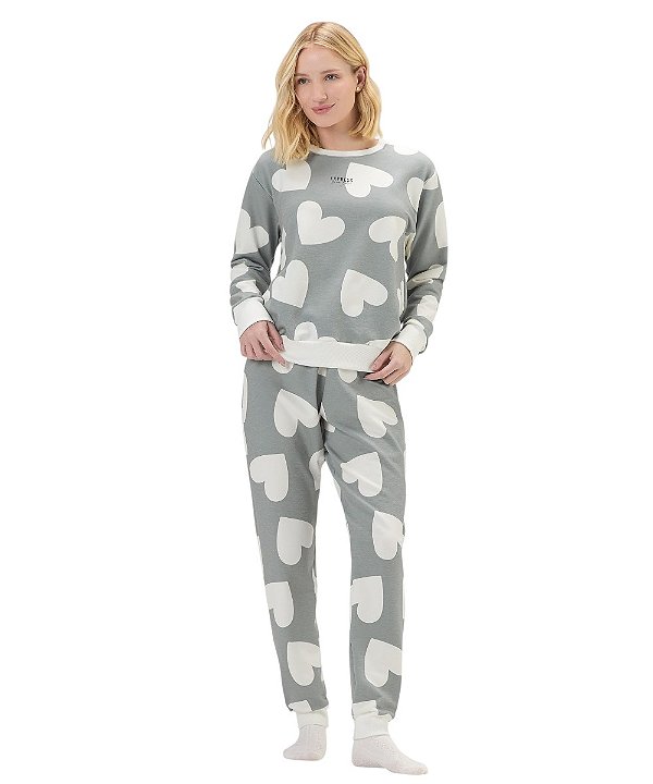 Pijama Feminino Longo em Moletinho Cor com Amor 2011209