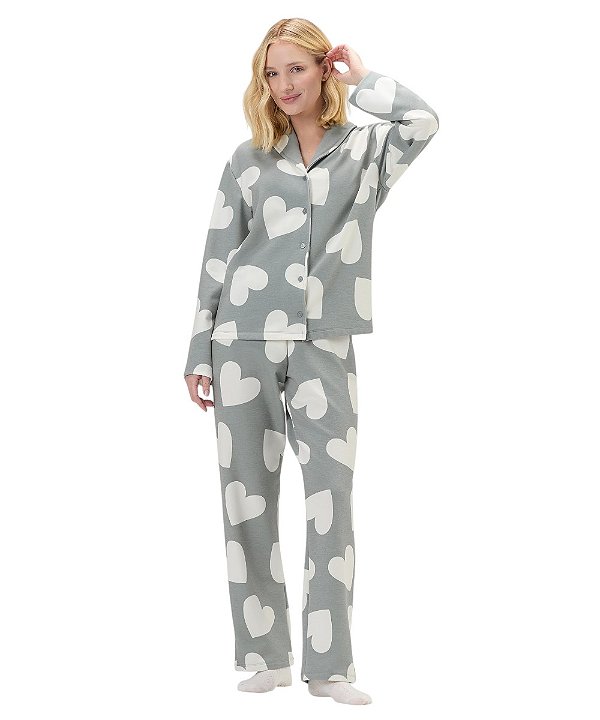Pijama Feminino Longo Moletinho Cor com Amor 2011210