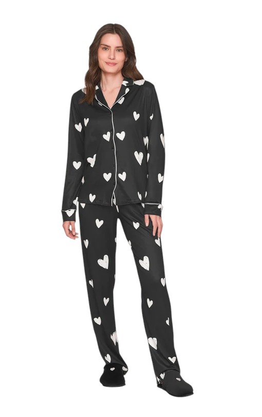 Pijama Feminino Longo com Abertura Lua Lua 118.1105.85