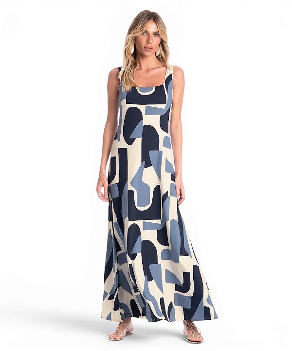 Vestido Feminino Square Índigo Daniela Tombini 6344F
