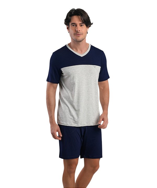 Pijama Masculino Curto em Viscose Podiun 278036