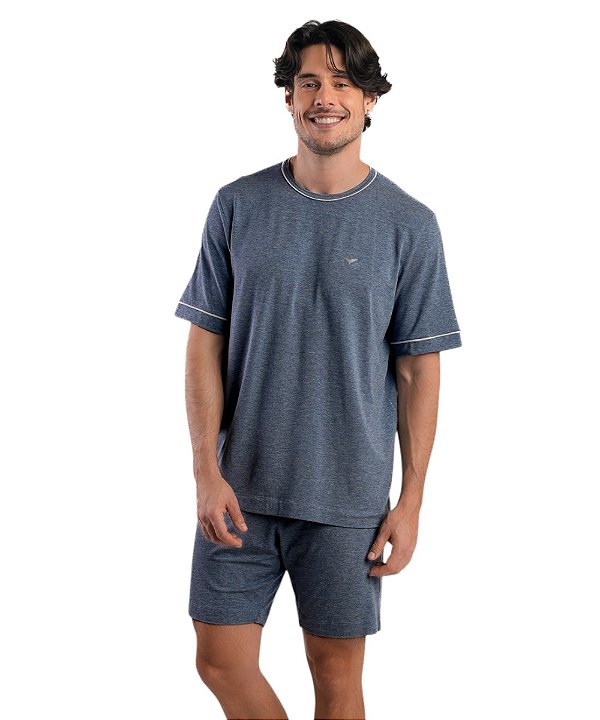 Pijama Masculino Curto em Viscose Podiun 278032