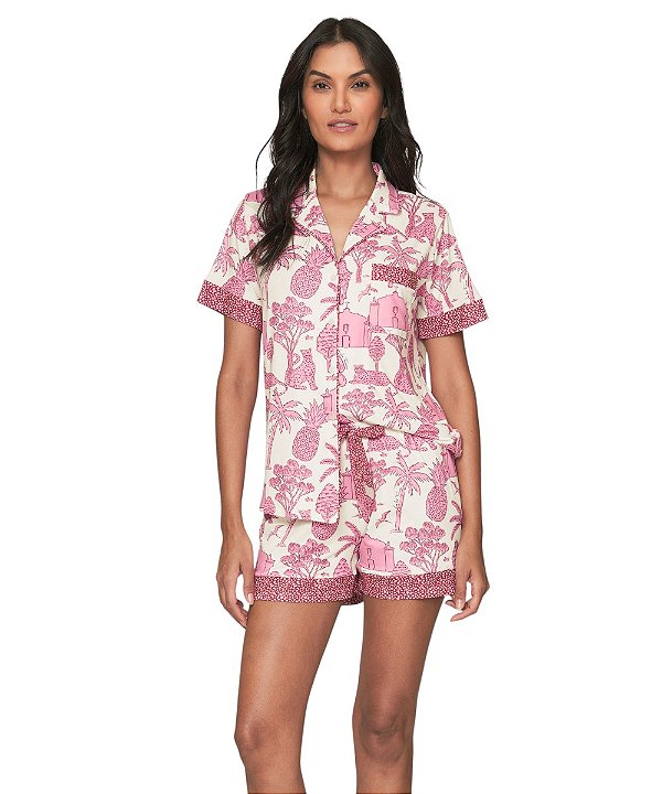 Pijama Feminino Abotoado Lua Lua 108111886