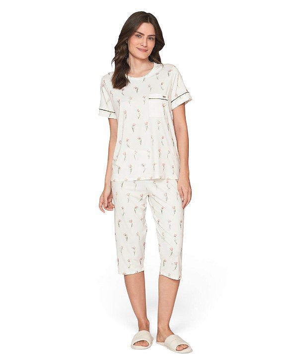 Pijama Feminino Pescador Lua Lua 026110686