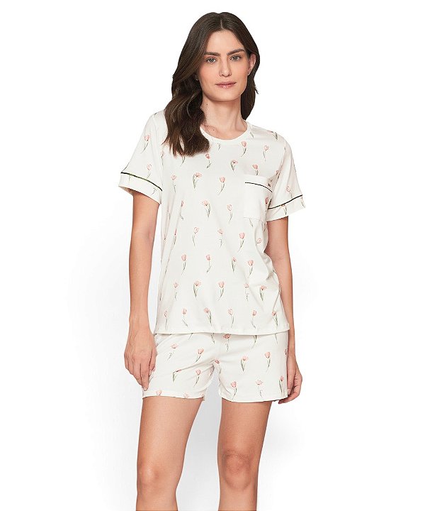 Pijama Feminino Curto Lua Lua 026110786
