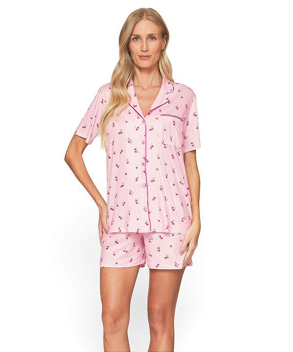 Pijama Feminino Abotoado Lua Lua 104111886