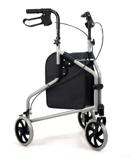 ANDADOR ALUMÍNIO COM 3 RODAS COM CESTO EVOLUTION PRAXIS