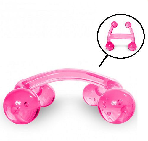 MASSAGEADOR MANUAL COM 4 ESFERAS ROSA