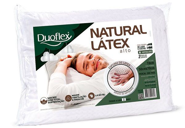 TRAVESSEIRO NATURAL LATEX ALTO DUOFLEX