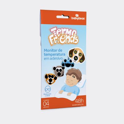 TERMO FRIENDS ADESIVO INDICADOR FEBRE C/ 4 UNID. BABYDEAS