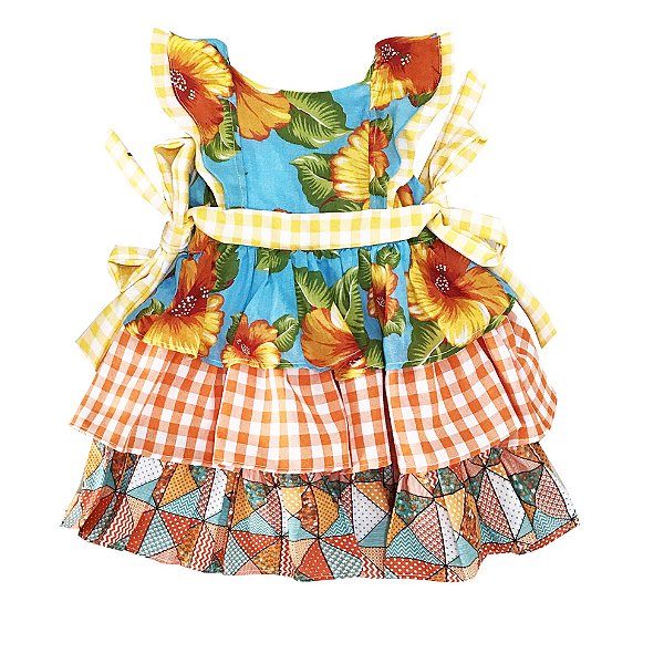 vestido chita infantil