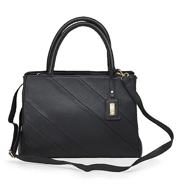 Bolsa Tote grande estruturada preta