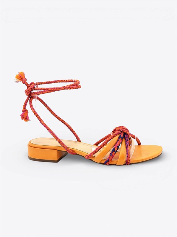 Sandália cordas laranja