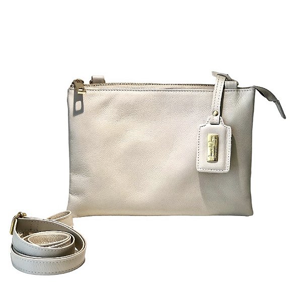 Bolsa Ava  M couro off white