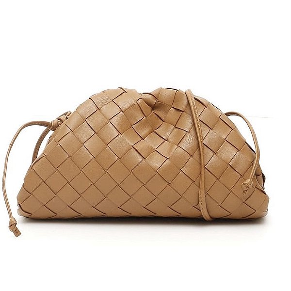 Bolsa tramada P caramelo