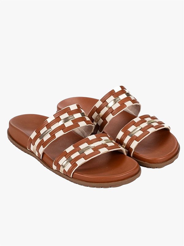 Papete trançada caramelo