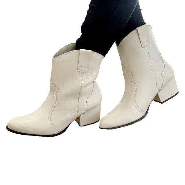 Bota texana off white