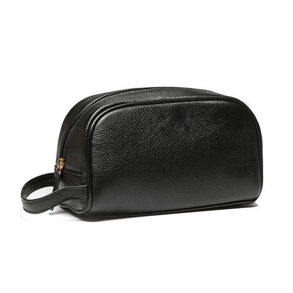 Necessaire em couro preta