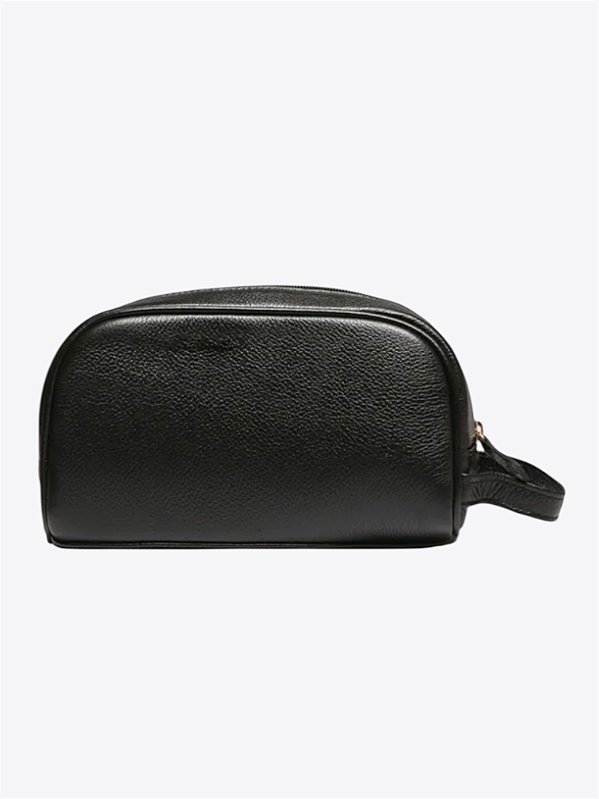 Necessaire em couro preta