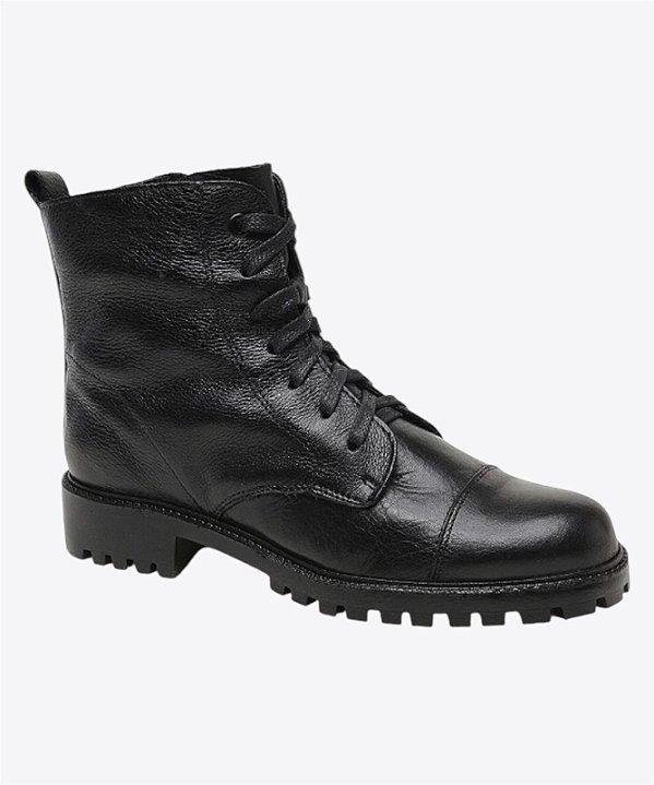 Bota coturno tratorado preto