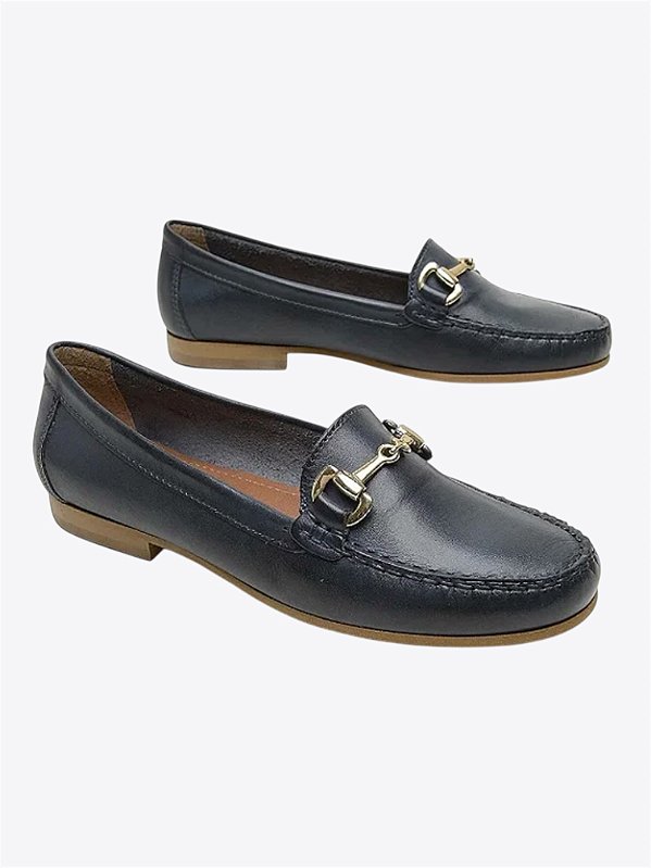 Mocassim clássico azul marinho