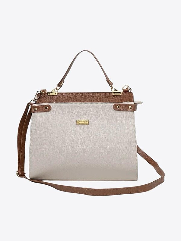 Bolsa Bicolor G off white