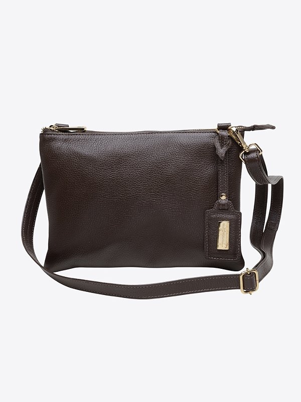 Bolsa Ava M couro café