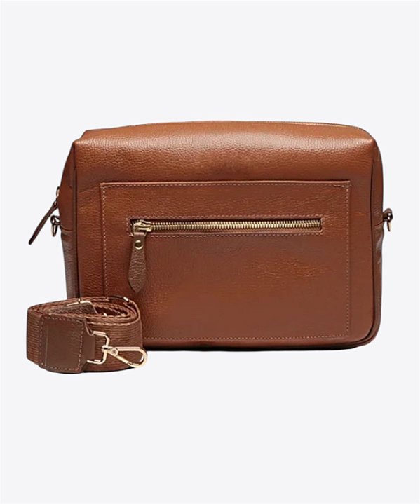 Bolsa baú média caramelo