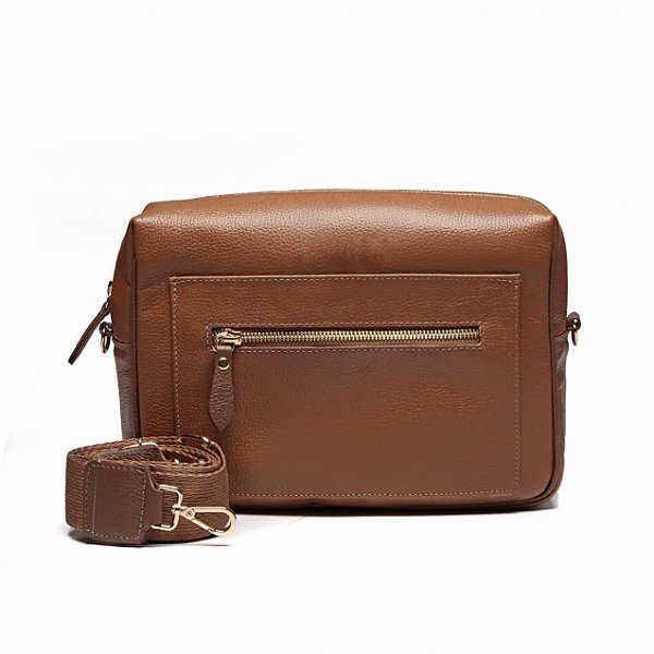 Bolsa baú média caramelo