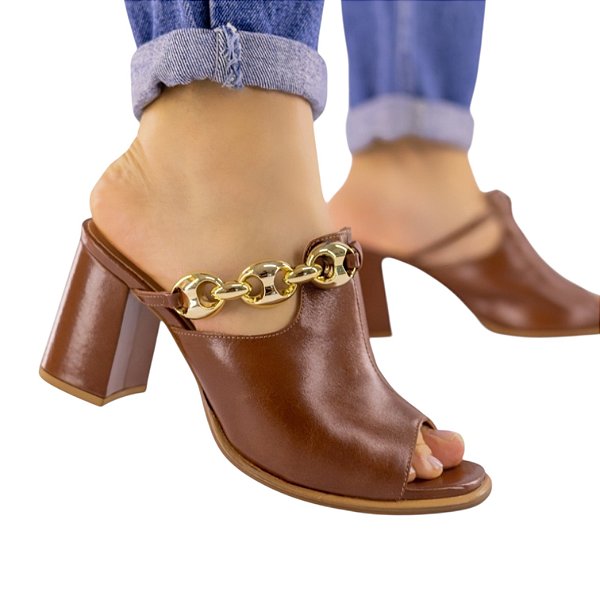 Tamanco uncle boot conhaque