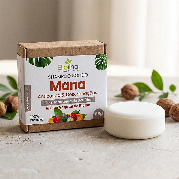 Shampoo Sólido Mana 65g (Mana Solid Shampoo 65g)