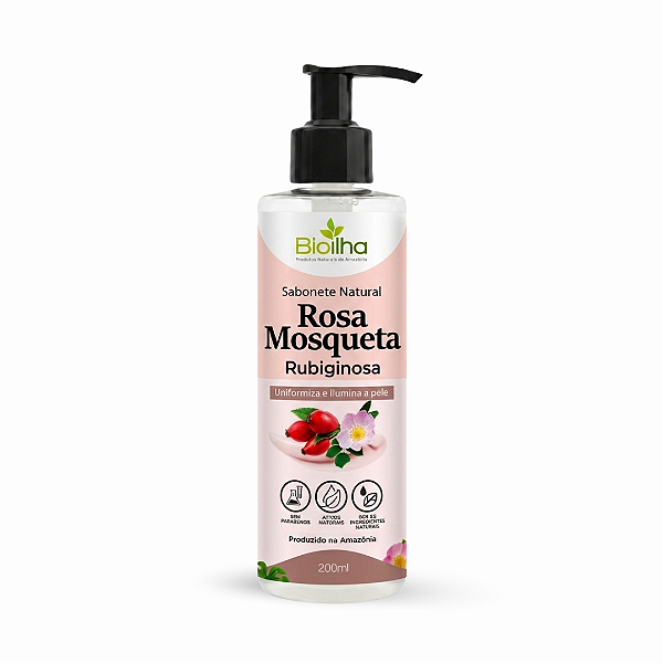 Sabonete Líquido de Dolomita e Rosa Mosqueta 200ml (Dolomite & Rosehip Liquid Soap 200ml)
