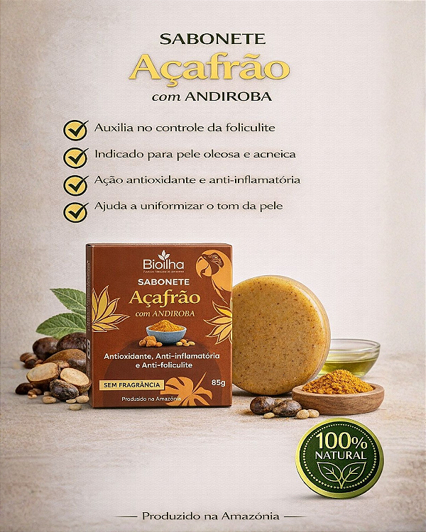Sabonete de Açafrão (Turmeric Soap)
