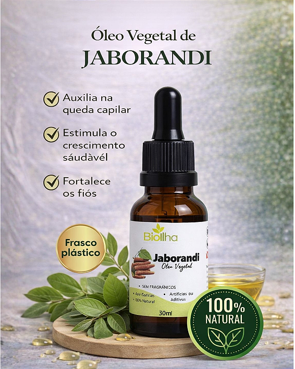 Óleo Vegetal de jaborandi 30 ml (Jaborandi Vegetable Oil 30ml)