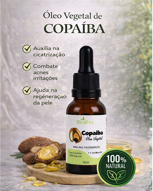 Óleo Vegetal de copaíba 30ml (Copaiba Vegetable Oil 30ml)