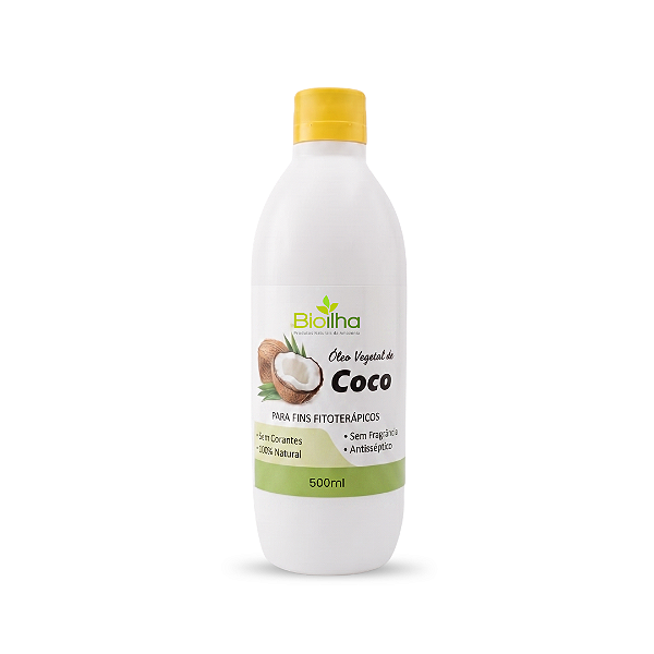 Óleo Vegetal de Coco 500 ml (Coconut Vegetable Oil 30ml)