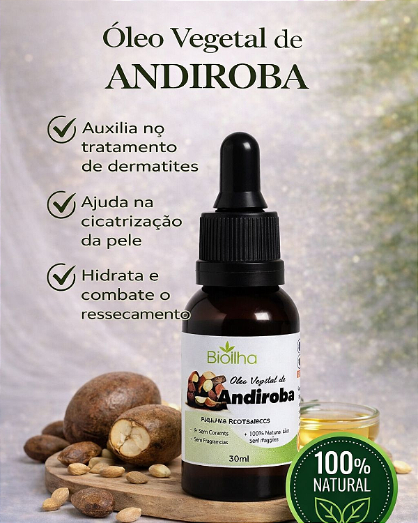 Óleo Vegetal de Andiroba 30ml (Andiroba Vegetable Oil 30ml)