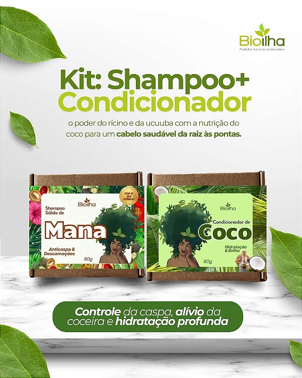 Kit Shampoo Mana + Condicionador de Coco