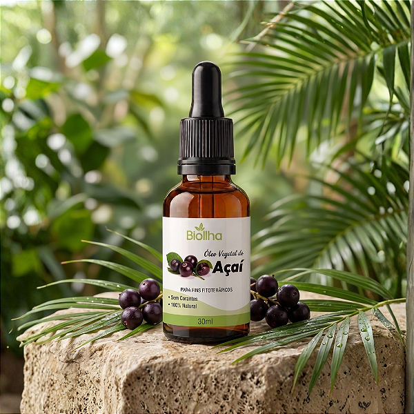 Óleo vegetal de açaí 100% natural