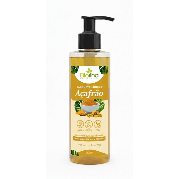 Sabonete Líquido de Açafrão Bioilha – 200ml