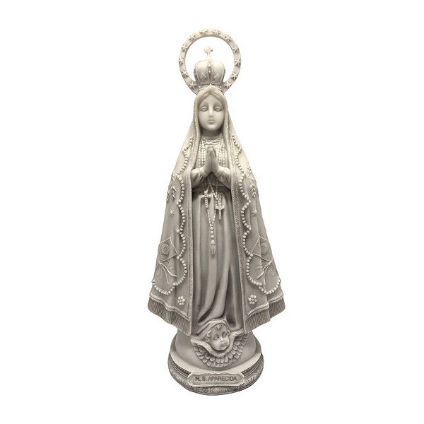 Nossa Senhora Aparecida Em Mármore 42cm