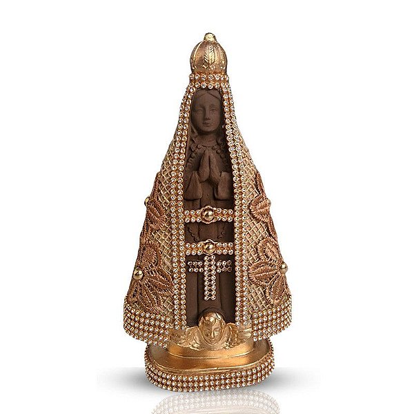 Nossa Senhora Aparecida 20cm Manto de Juta