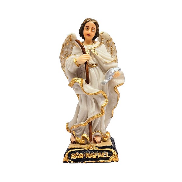 São Rafael Arcanjo Resina 14cm