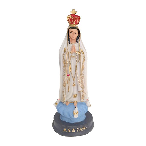Nossa Senhora de Fátima Resina 15cm