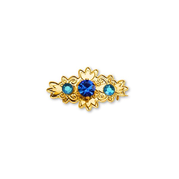 Broche Folheado Dourado Manto 3cm
