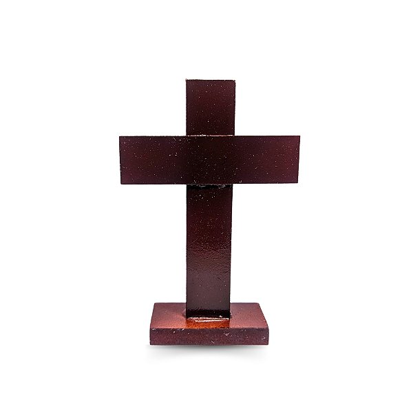 Cruz Crucifixo Madeira Mesa Pequeno Sem 13cm