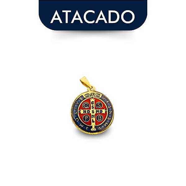 Medalha De São Bento Resinada 1,5cm Atacado