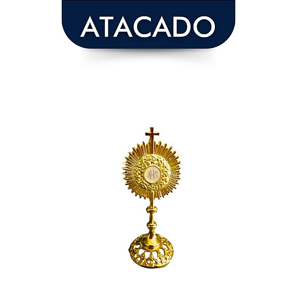 Ostensório Santíssimo Dourado 7cm Atacado