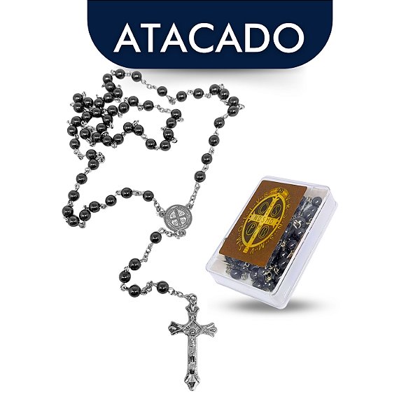 Terço de Hematita de São Bento Atacado