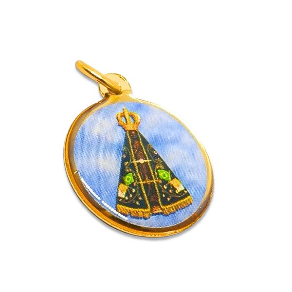 Medalha Resinada Dourada 2cm